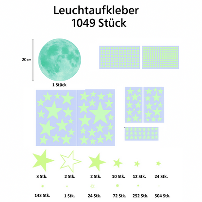 Sternheim - Mond-Stern-Aufkleber