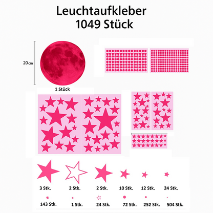 Sternheim - Mond-Stern-Aufkleber