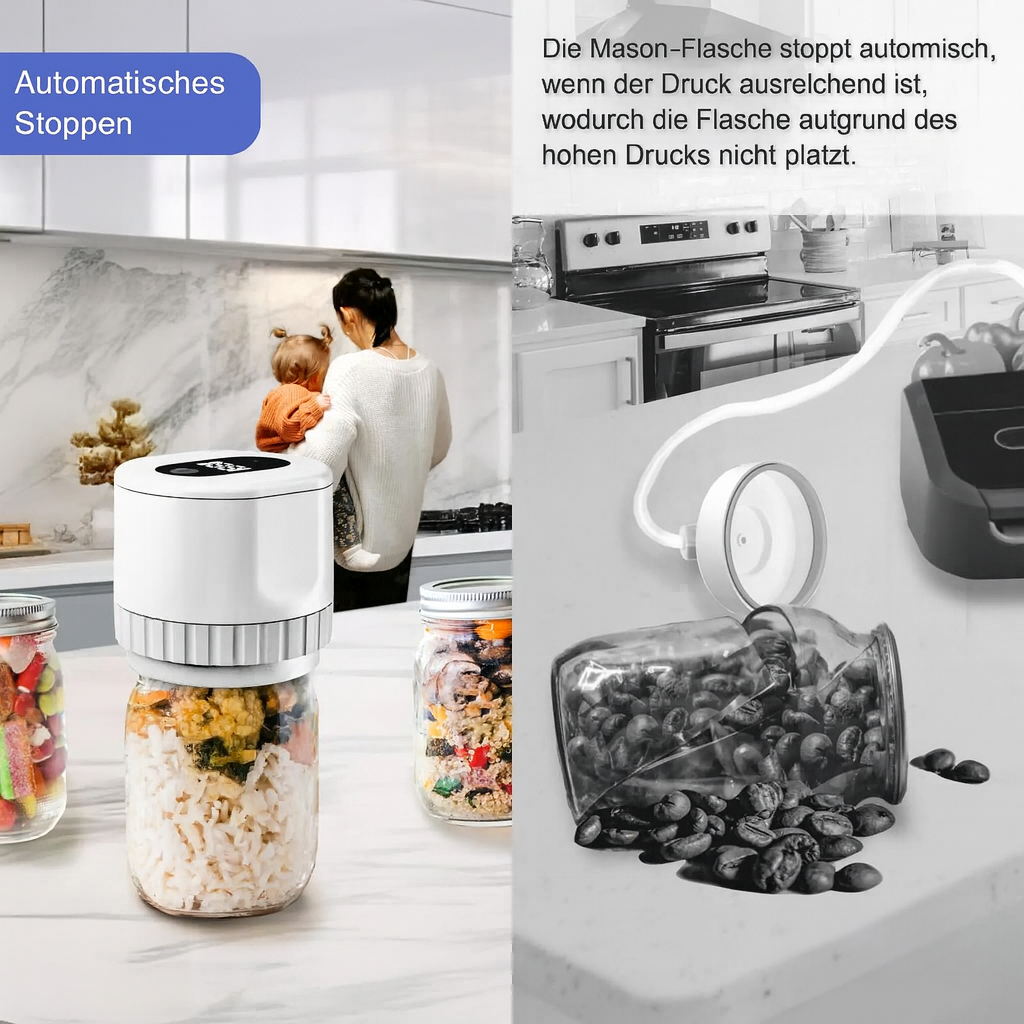 GlasVakuum Pro – Elektrischer Vakuumierer für Einmachgläser