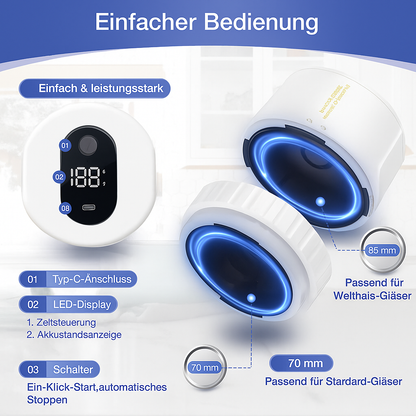 GlasVakuum Pro – Elektrischer Vakuumierer für Einmachgläser