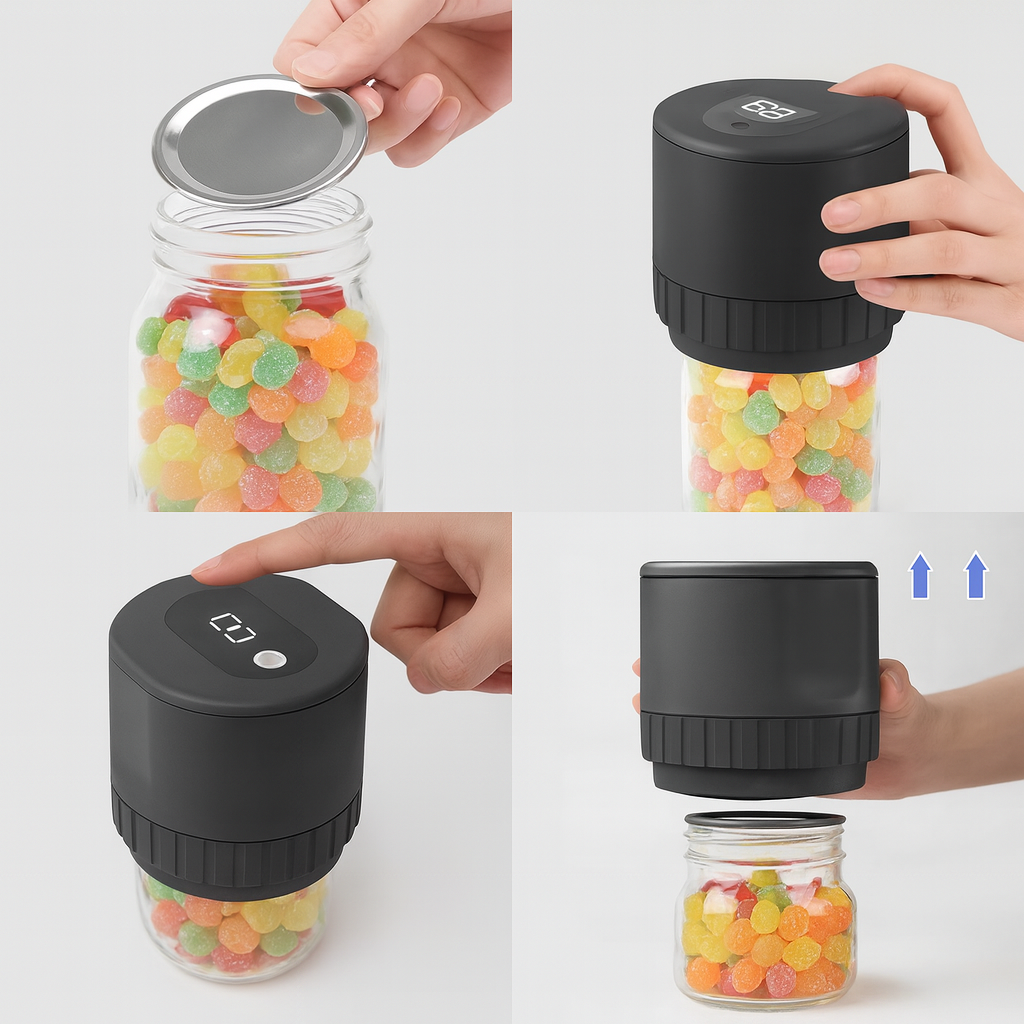 GlasVakuum Pro – Elektrischer Vakuumierer für Einmachgläser